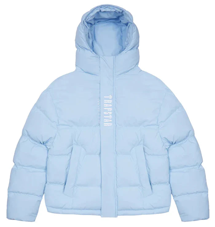 Trapstar Decoded Hooded Puffer Jacket 2.0 - Ice blue