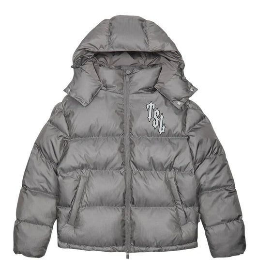 Trapstar Shooters Hooded Puffer Jacket - Grey