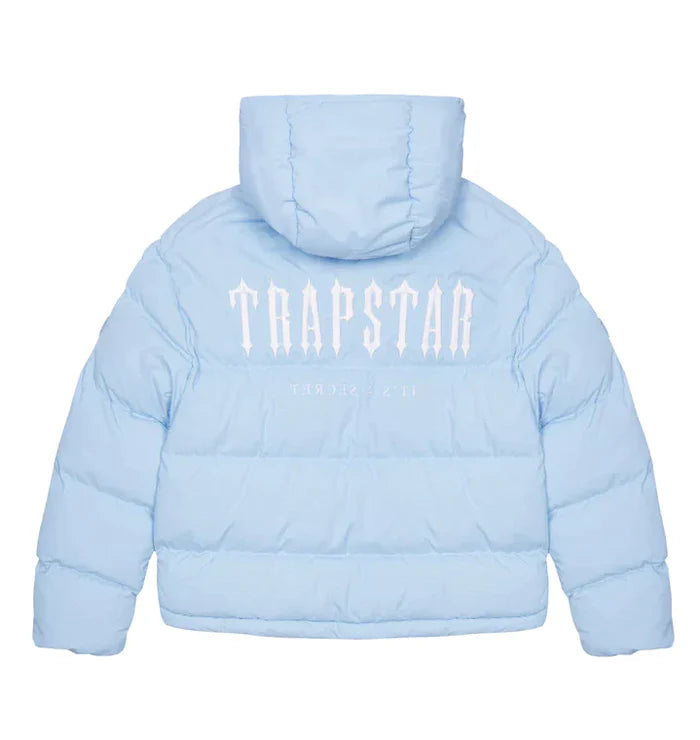 Trapstar Decoded Hooded Puffer Jacket 2.0 - Ice blue