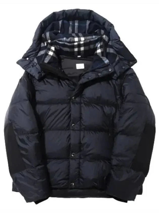 BURBERRY - Detachable sleeve hooded puffer jacket