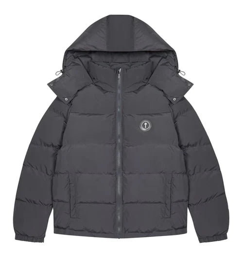 Trapstar Irongate Detachable Hooded Puffer Jacket - Stone grey